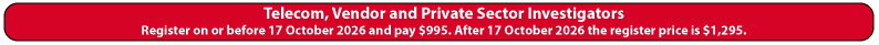 Telecommunications Service Provider, Government or Private Sector Investigator Registration